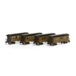 Athearn N 34' Old Time Overton Passenger Coach Set, CN (4)