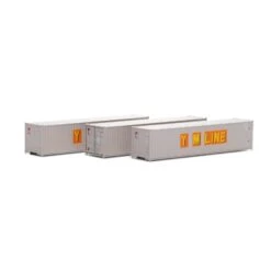 Athearn N 40' Corrugate Low Container, Yang Ming/Old (3)