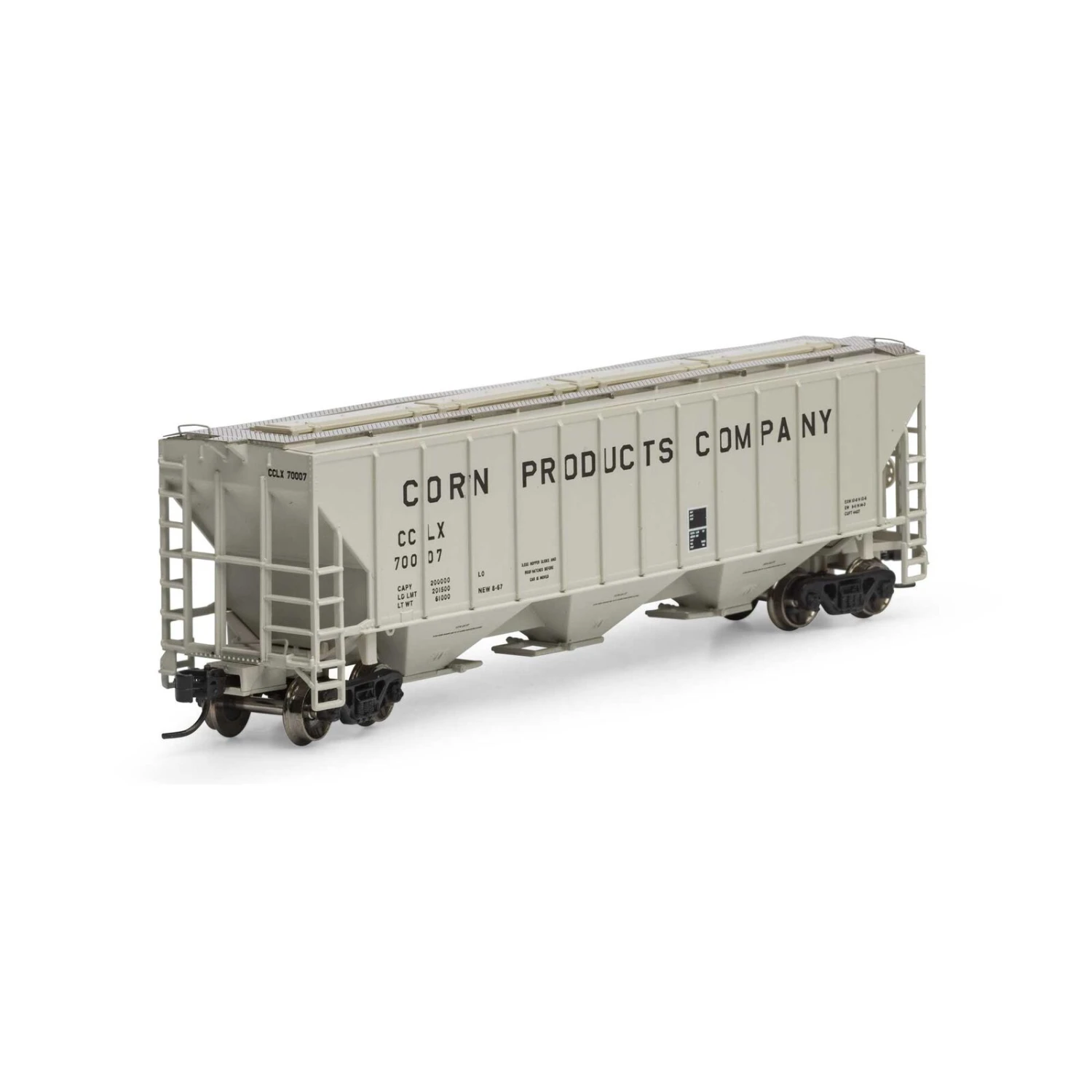 Athearn N PS 4427 Covered Hopper CCLX #70007 4 Athearn N PS 4427 Covered Hopper CCLX #70007 - Image 2