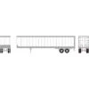 Athearn HO 45' Smooth Side Trailer, White -Model Trains ATH29079 A00 3FX8KHM2