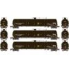 Athearn N 33,900-Gallon LPG Tank/Late, GBRX (3) -Model Trains ATH3577 A0 9Y2UULQV