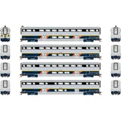 Athearn HO M-K California Cars With Lights & Sound, CDTX (4)