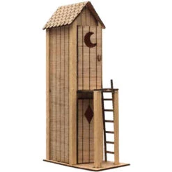 HO Laser Cut KIT Double Duty 2-Story Outhouse
