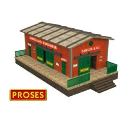 O SCALE WAREHOUSE With MOTORIZED WORKING DOORS