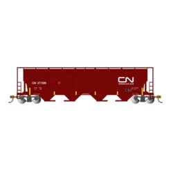 HO 4-Bay Cylindrical Hopper With FRED, CN/Oxide Red
