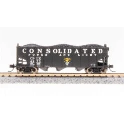 N 3-Bay Hopper, Consolidated Power & Light (2-pack A) 12 N 3-Bay Hopper, Consolidated Power & Light (2-pack A) -Model Trains BLI7160 A1 9SJDTC0Z