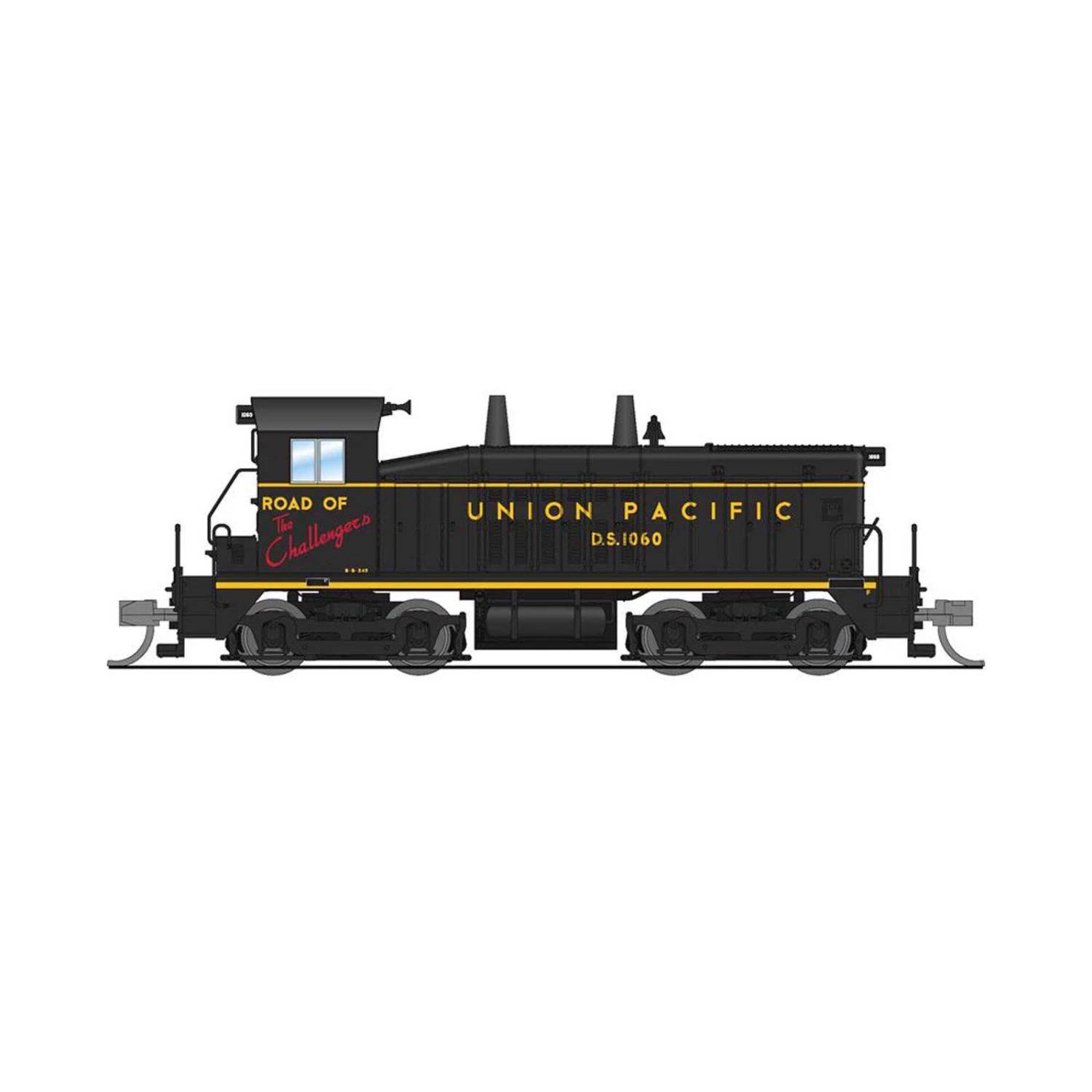 N EMD NW2 Locomotive, UP 1060, Black With Yellow, Paragon4 3 N EMD NW2 Locomotive, UP 1060, Black With Yellow, Paragon4