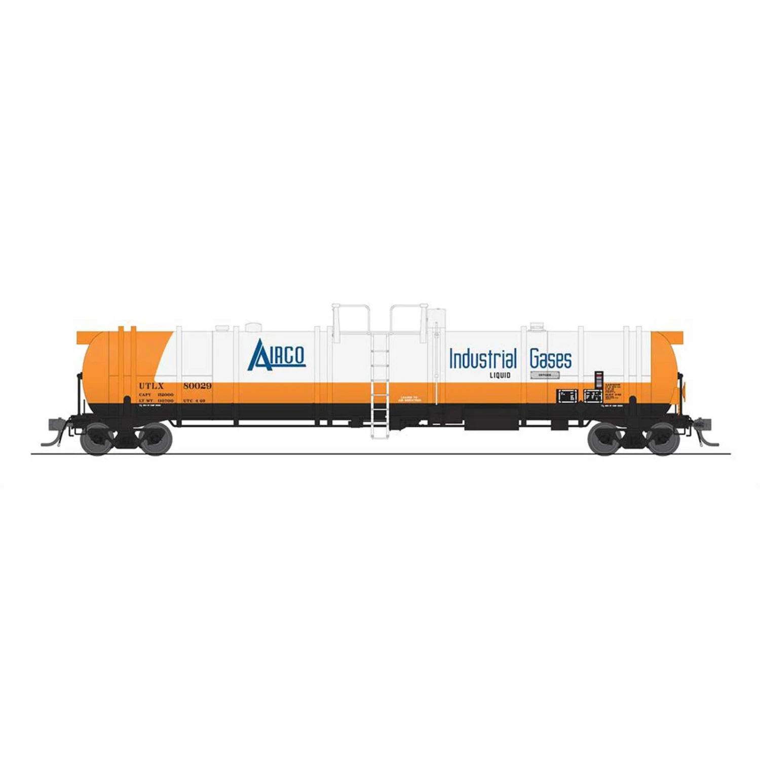 HO Cryogenic Tank Car, Airco 3 HO Cryogenic Tank Car, Airco