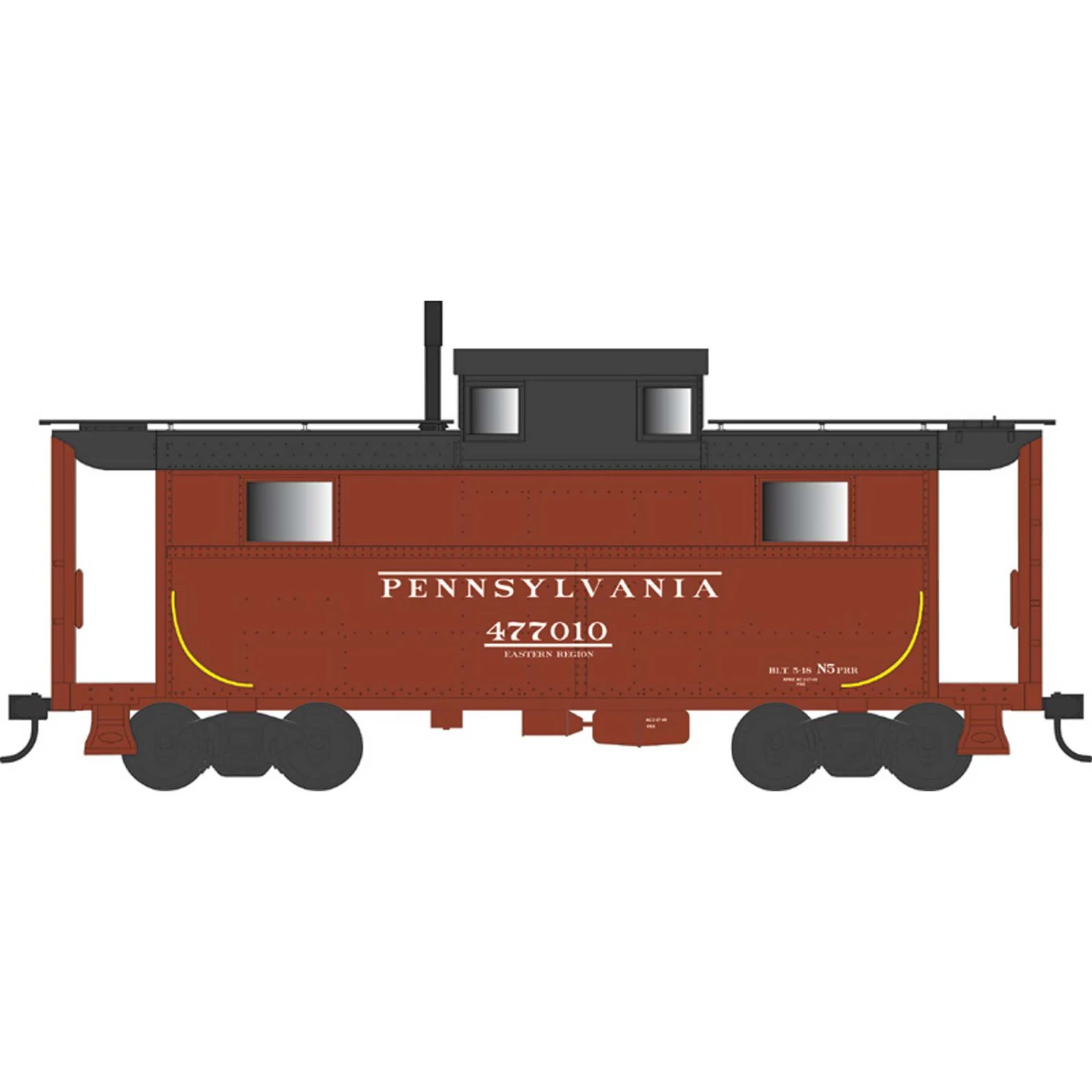 HO N5 Caboose, PRR Early East Region #477004 3 HO N5 Caboose, PRR Early East Region #477004