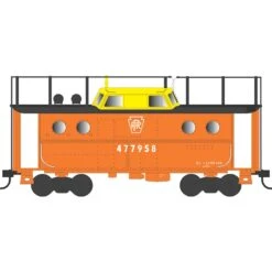 HO N5c Caboose, PRR Focal Orange With Trainphone #477958