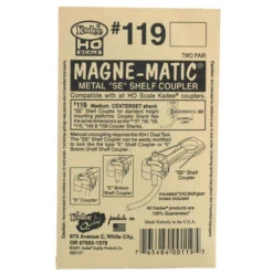 HO Whisker Shelf Coupler, 19/64" Center (2pr)