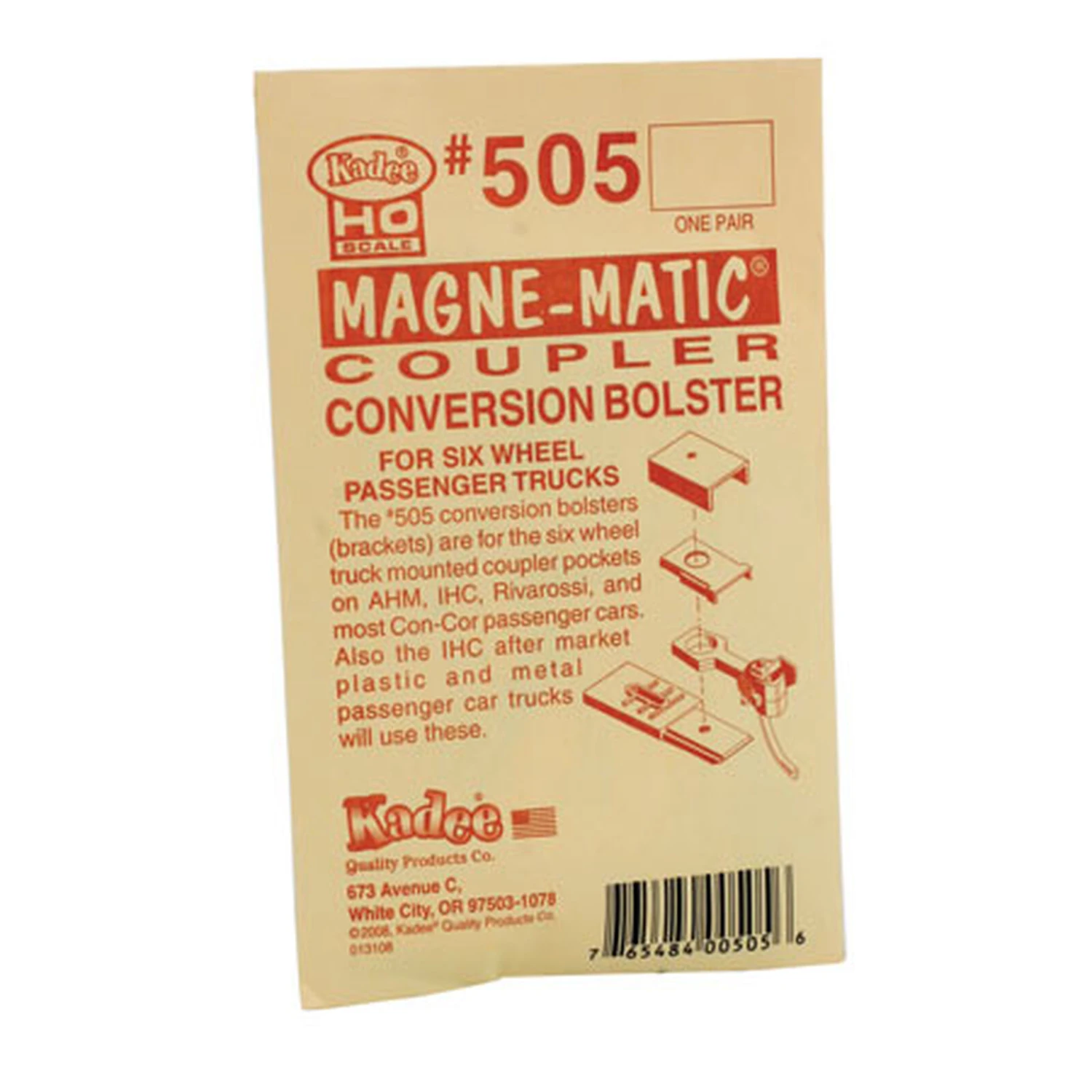 HO AHM/Rivarossi Conversion Coupler, 6-Wheel 3 HO AHM/Rivarossi Conversion Coupler, 6-Wheel