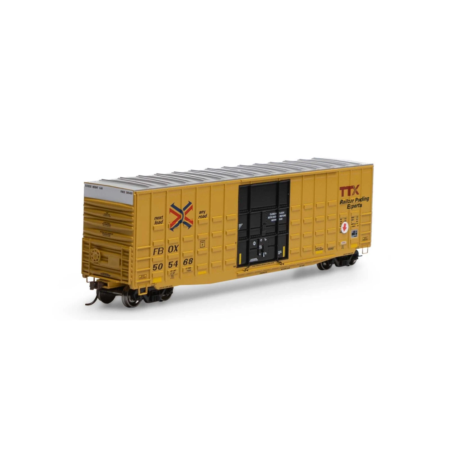 Athearn HO 50' Waffle HC Plug Door Box, FBOX #505468 3 Athearn HO 50' Waffle HC Plug Door Box, FBOX #505468