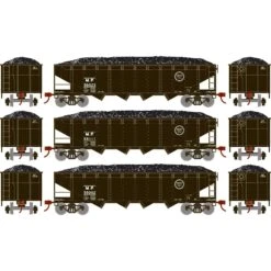 Athearn HO 40' 4-Bay Offset Hopper With Load, MP (3)
