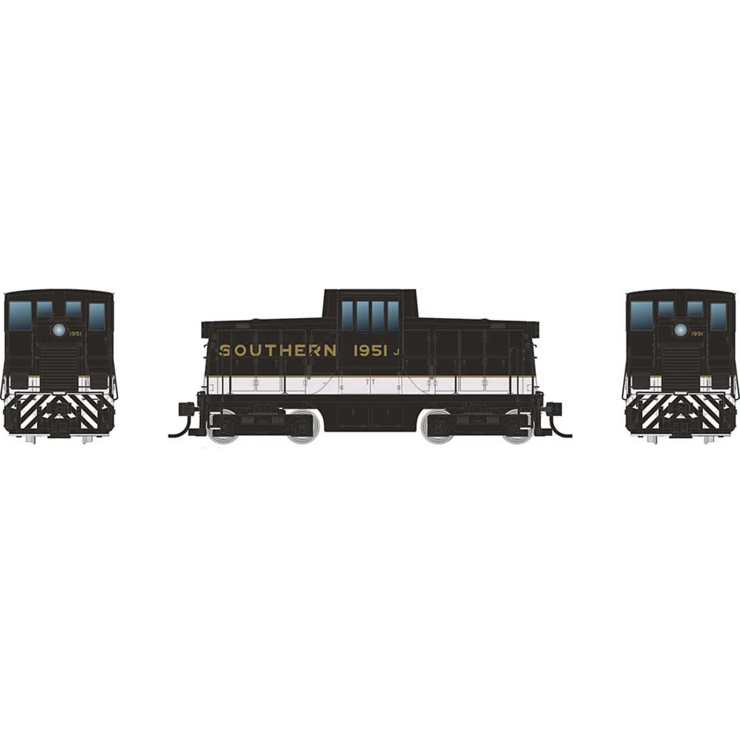 HO GE 44 Tonner Switcher Locomotive With DCC & Sound, SOU Tuxedo #1953 3 HO GE 44 Tonner Switcher Locomotive With DCC & Sound, SOU Tuxedo #1953