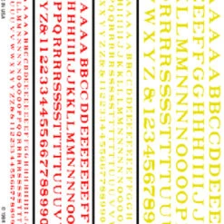 Woodland Scenics Railroad Roman Letters, Red/Yellow