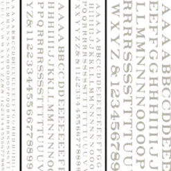Woodland Scenics Railroad Roman Letters, White