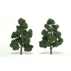 Woodland Scenics Ready-Made Tree, Medium Green 7-8" (2)